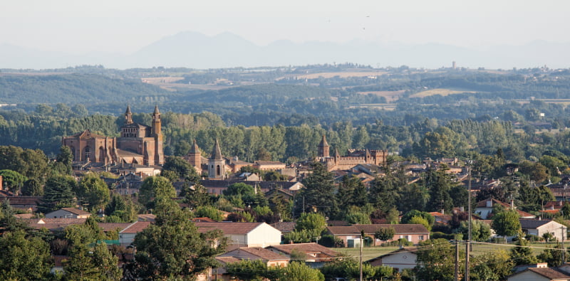 Vue de Rabastens dans le Tarn