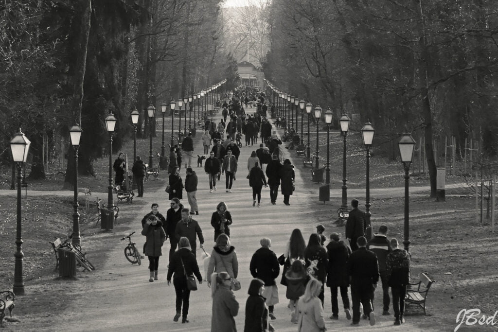 Entée du parc Maksimir à Zagreb, un dimanche